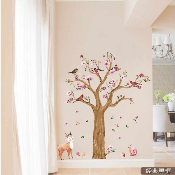 Stor storlek söta sniglar träd väggdekaler för barn konst väggmålning Dc18