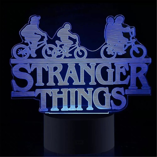 Stranger Things 3D LED-lampa med 7 färgväxlande nattljus Dekoration Present