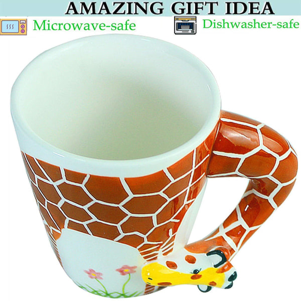3d kaffekrus Funny Animal Porcelæn 13,5 Oz tekop. Hej, jeg er en giraf med lang hals