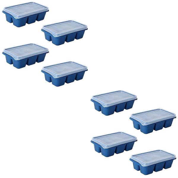 Form plast isbitbrett med lokk 8 stk for hjemmebruk