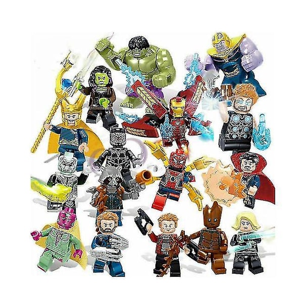 Superhelte Avengers Krig Mini Figurer 16 stk H
