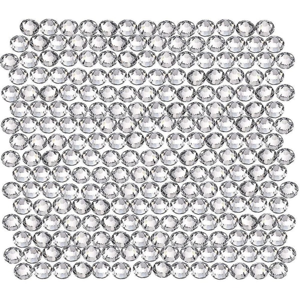 1440 Pakke Krystall Flat Back Rhinestone Runde Diamant Steiner, Ikke-selvklebende