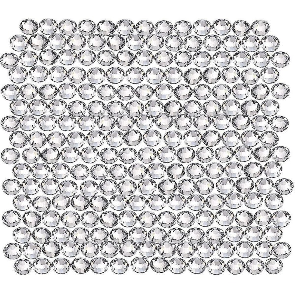1440 pakke krystall flat rygg Rhinestone runde diamante edelstener, ikke-selvklebende