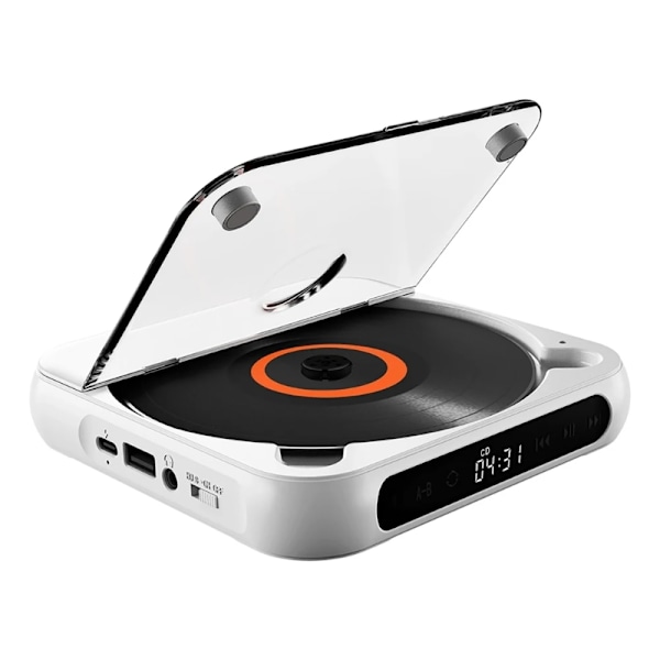 Discman-soitin Kannettava USB AUX-toisto Walkman-soitin Sisäänrakennettu 1200mAh ladattava akku kotiin, toimistoon ja autoon