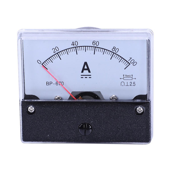 Dc 100a Analog Panel Ampere Strømstæller Amperemeter -670