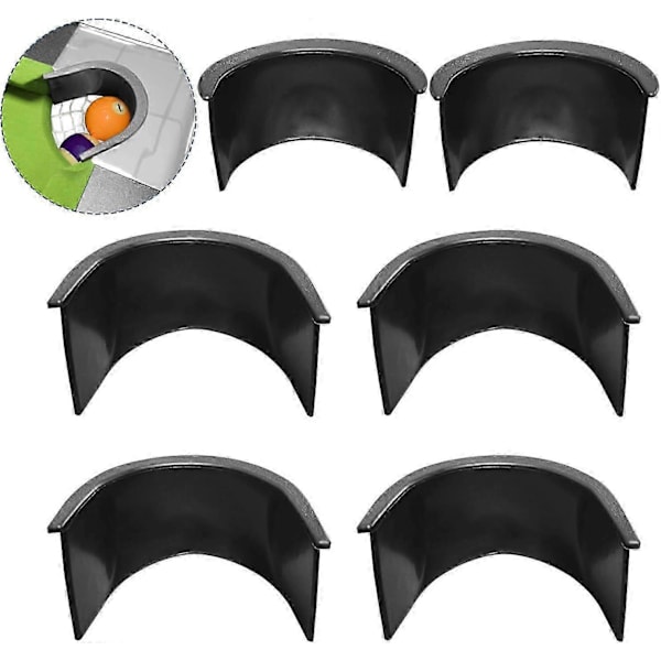 Biljardbordsfickfoder 6 st Biljardfoder Ersättningar 4 hörn 2 sidofickfoder Delar för biljardbord