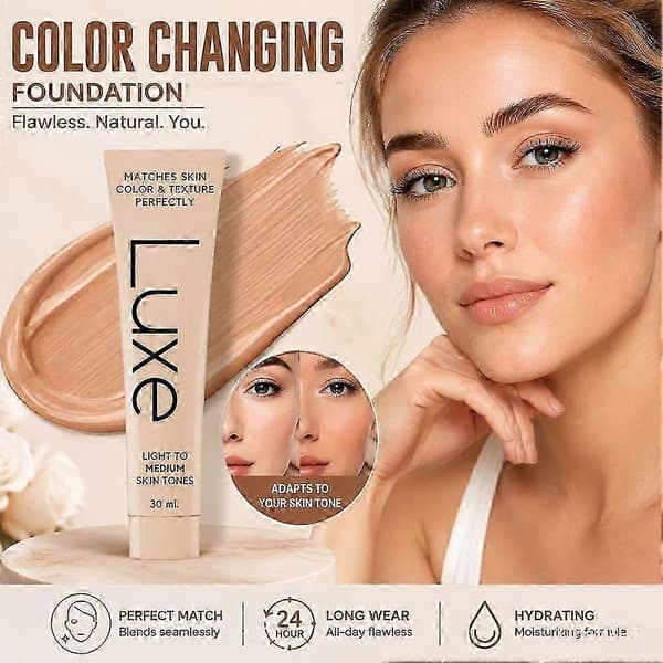 Luxe fargeendrende foundation matcher hudfarge og tekstur perfekt 30ml Medium