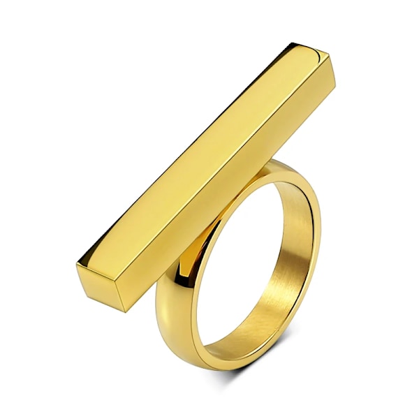 Lange Bar Design Ringe til Mænd Kvinder Personlighed O Stil Unik Interstellar Rock Forskellig Charme Guld Sølv Farve Oro 7