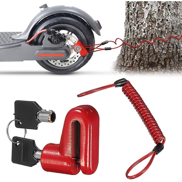 Starlight-skivebremselås Ståltråd Skivebremselås Til Xiaomi M365 Elektrisk Scooter, Elektrisk Scooter Tyverisikring Ståltråd Anti-