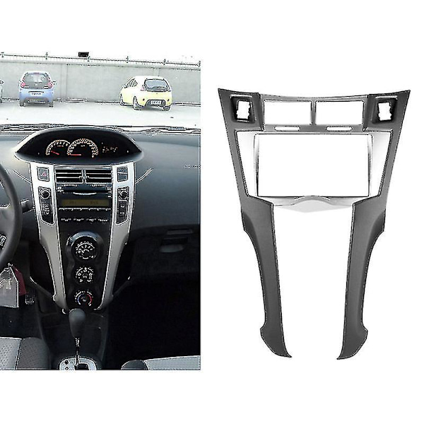 2 Din Bilradio Stereo Ram Trim Kit Av Instrumentpanel För Toyota Yaris Vitz Platz 2005-2011 Dvd-spelare