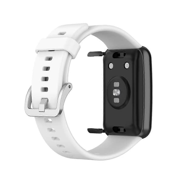 Blød silikone urrem til Huawei Watch Fit - Hvid White