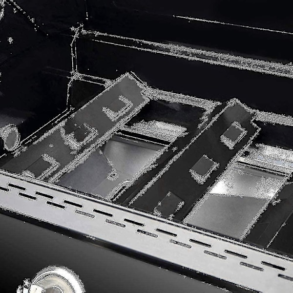 4 stk. Bbq Griddle i rustfritt stål, kraftig grillplate, varmebeskyttelse, reservedeler, Bbq gassgrill reservedeler for Charbroil Grillware Gril Høy Qu