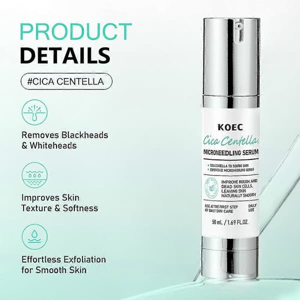 Microneedle Essence Desalination Fine Lines Spots Collagen Solution Reverse Aging Recombinant Improves Rough Texture 50ml Centella Asiatica