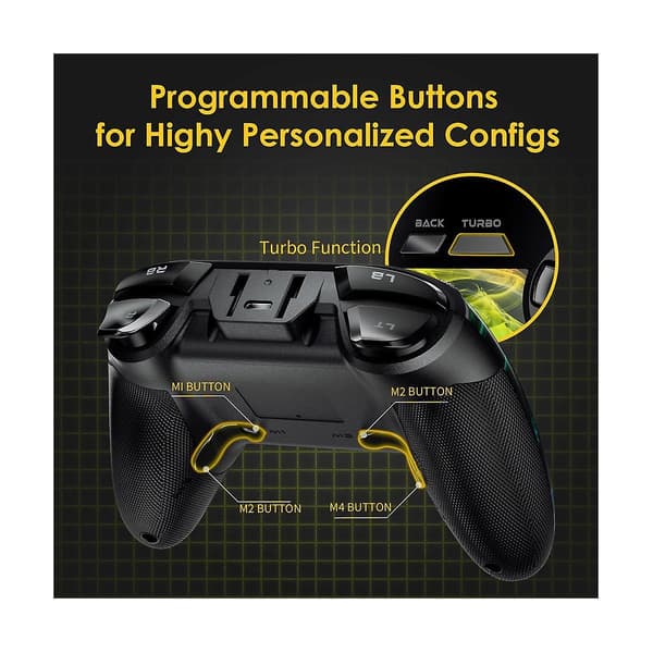 9110 Trådløs Blændende Farve Spilcontroller Tilpassede Knapper Joystick Gamepad Til Windows 7 1