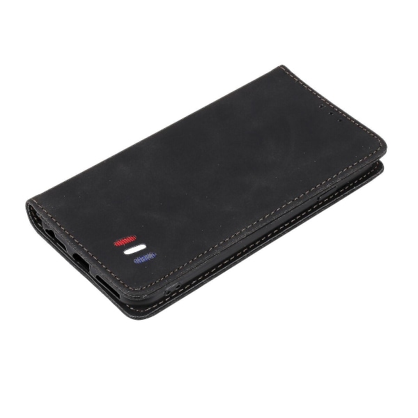Xiaomi Mi 11i case Magneettisesti suljettava lompakko Kirja Flip Folio Stand View Cover Iskunkestävä - Musta