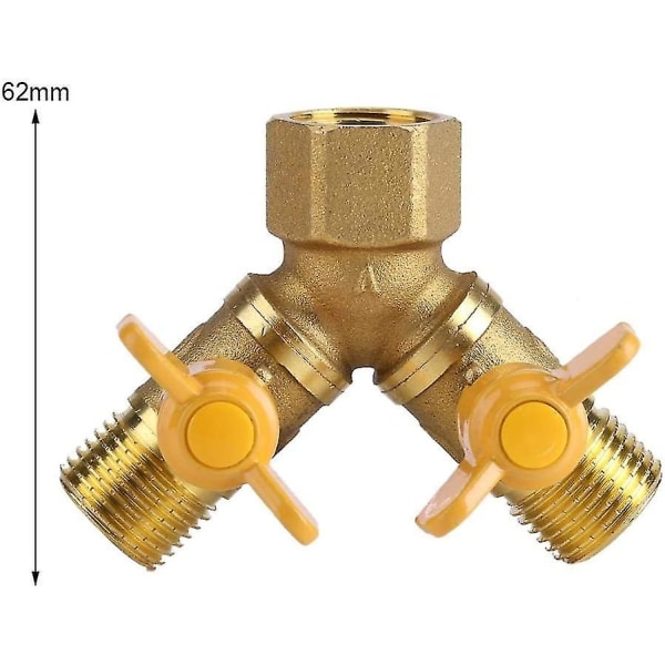 2-vejs Hanekobling Adapter Slangedeler Til At Dele 1/2 tommer Messinghaner Havevanding Adgang
