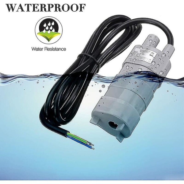 Dykpumpe, DC 12v High Flow Vandpumpe, Dykpumpe, Ferskvandspumpe, Bådpumpe til Rv, Dam, Akvarium, Brusebad, Have, 840l/h