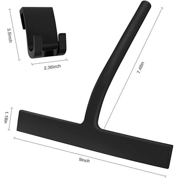 Dusj-skrape, Silikon Baderomsskrape For Glass Wiper, Vindusvasker Med Hengende Krok For Bad