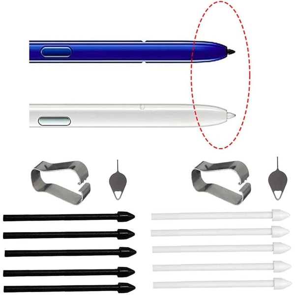 Touch Screen Stylus Pen Nib Replacement Lämplig för Samsung Note 20 Ultra 5gtab S6 T860 T865 Påfyllning Ersättning Verktyg Set S Pen Ni