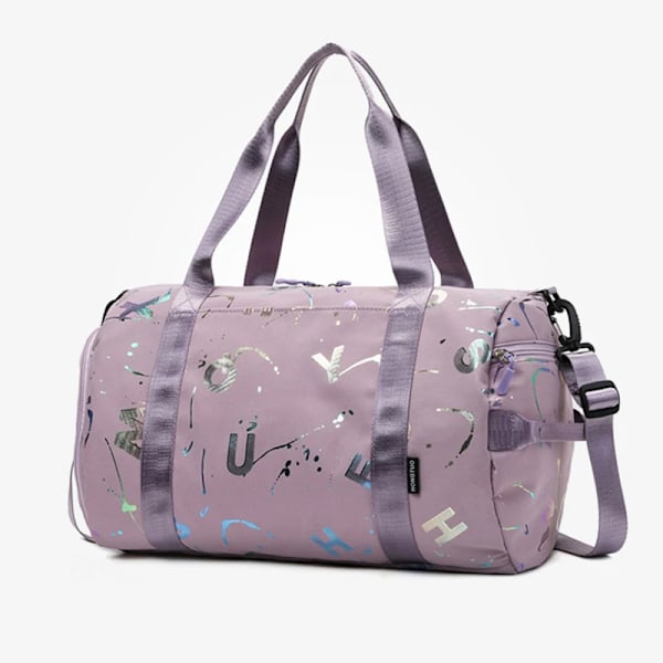 Vandtæt Crossbody Taske Mænd Kvinder Rejse Fitness Yoga Sport Taske Lys Farve Tør og Våd Adskillelse Taske Purple