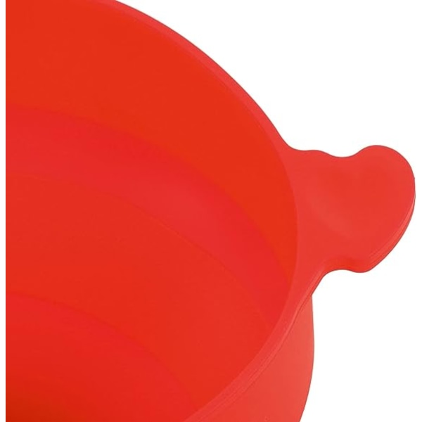 Silikon mikrobølge Popcorn Popper, Mikrobølgeovn Popcorn skål med gjennomsiktig lokk og håndtak Sammenleggbar Silikon Popcorn Maker for hjemmet (rød)