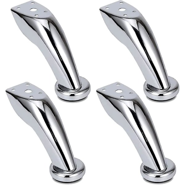 4 stk møbelben, kromjernben, vippe-sofaben, salongbordben, skråben, for