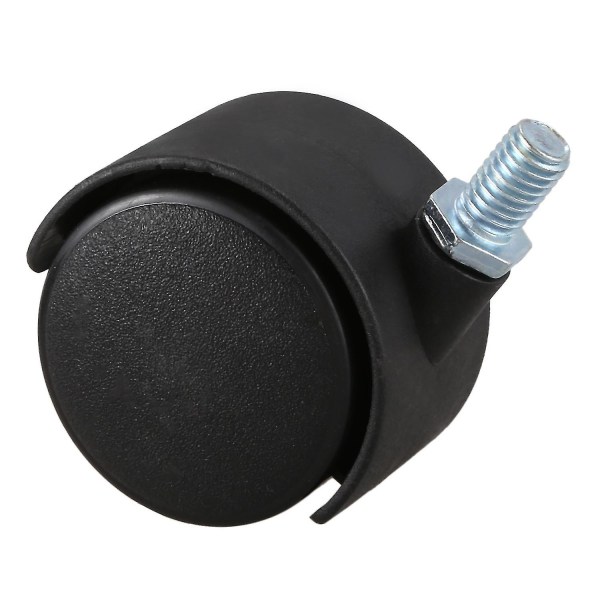 Plastik Svinghjul med 8mm Skruetap, 1.5 tommer Diameter Hjul, 4 stk. Sort