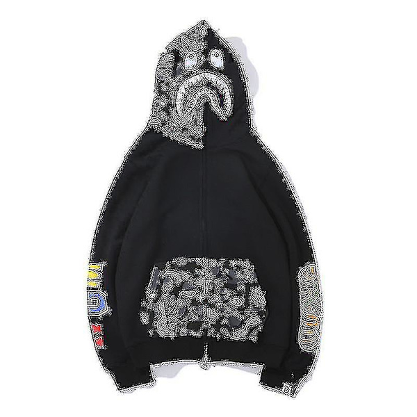 Herre hettegenser Camo Loose Zipper Jacket Sweatershirt For Men Boy