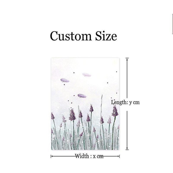 Anpassad storlek Static Cling Glass Sticker Lavendel Hemdekorativ Vinyl Integritetsskydd Vattentät frostad färgad fönsterfilm