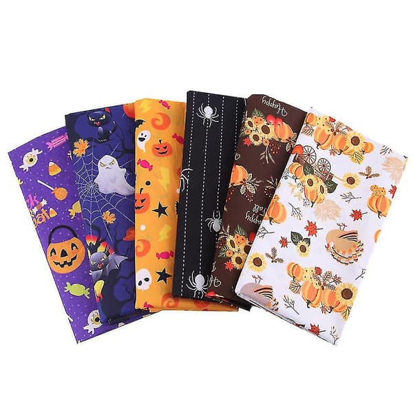 Diy handsydd barn bomull tryckt Halloween pumpa