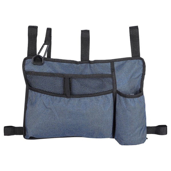 Vandafvisende Sidetaske til Rollator - Opbevaringstaske til Rollator - Organizerlomme Blue