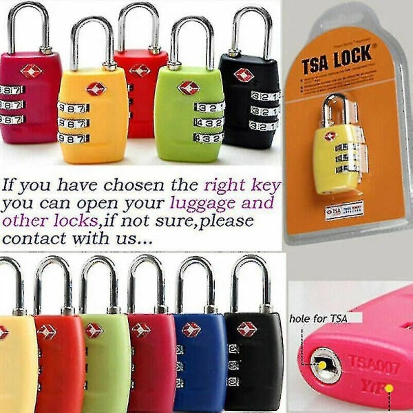 Th monitoiminen Tsa002 007 Key Pack Matkatavarat Tulli Tsa Lock Keys (2 kpl)