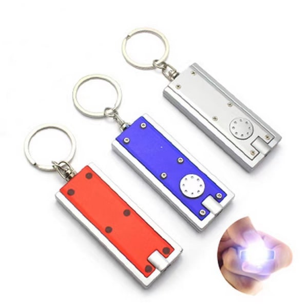 Kraftfulla LED-nyckelringljus, 5-pack, olika färger, ultraljus ficklampa, bärbar blixtljus för nyckelring