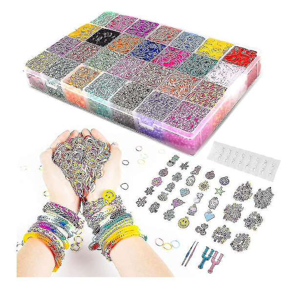 10.000+ Kreative Loom Twist Gummibånd Smykkefremstillingskit--