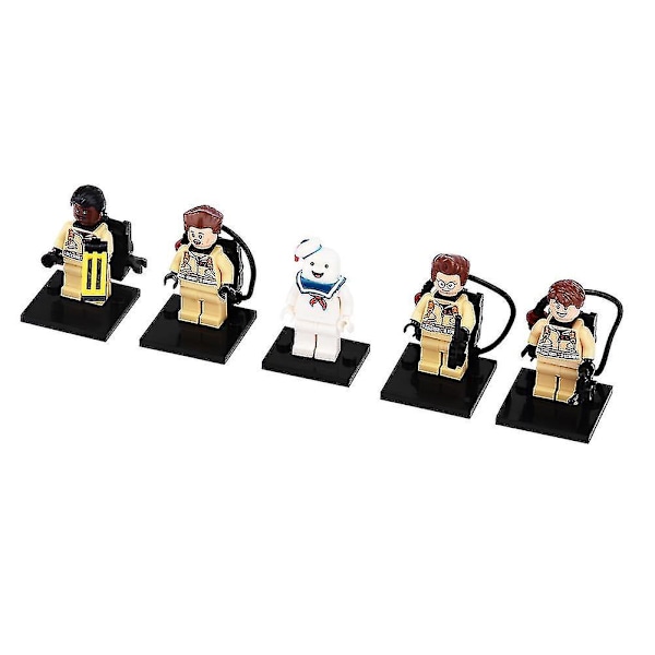5 stk/sett Actionfigur Byggeklossleketøy DIY Ghostbusters Dukke Enkel Installasjon