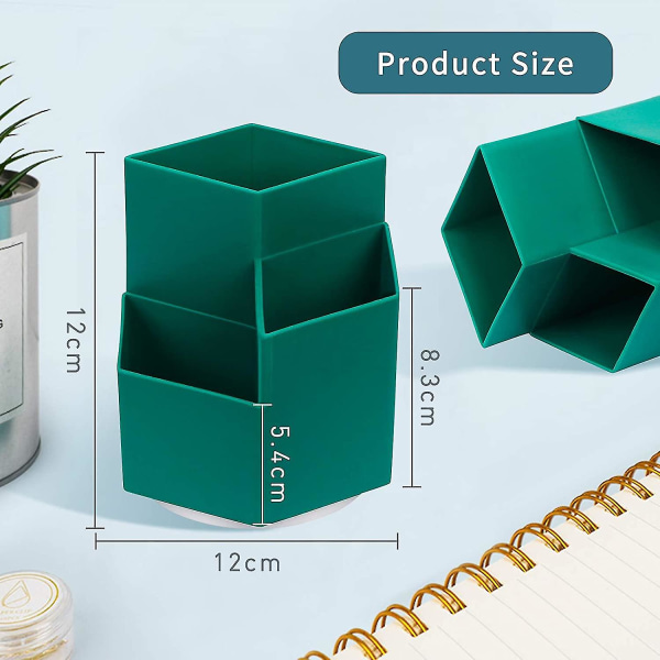 Creative Makeup Borsthållare Skrivbordspennahållare [360 graders rotation] Förvaringspenna för brevpapper