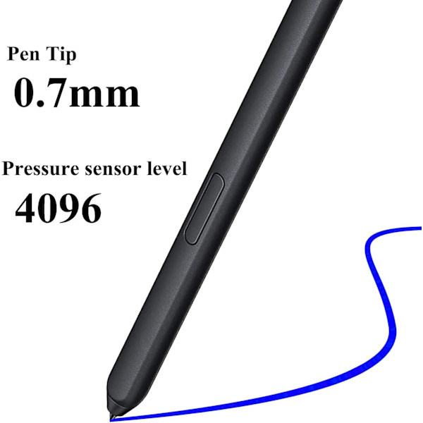 Galaxy S21 Ultra Pennersättning för Samsung Galaxy S21 Ultra 5g Stylus S Pen + Spetsar/Nibs Utan Bluetooth (Phantom Black)