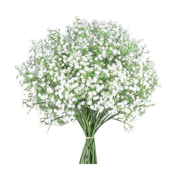 12 st Baby Andedräkt Gypsophila konstgjorda växter Bröllopsfest dekoration Real Touch Blommor Gör det själv hem