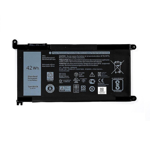 11.4v 42wh Wdx0r Laptop Batteri For 14 5368 5567 7560 5767 7472 7460 7368 7378 5565 3488 3580