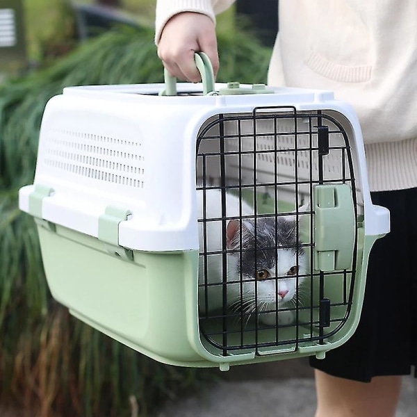 Pet Airways Box Dyrebur Portable Rejse Kontrolkasse Små Hunde I-bil Luftkasse