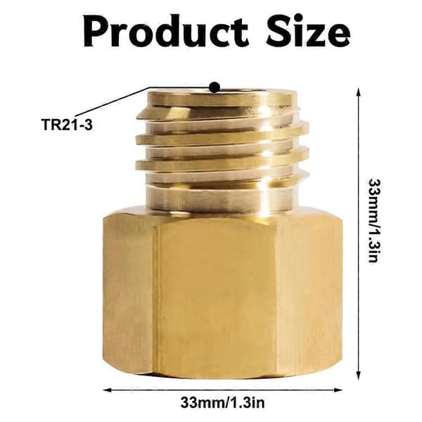 CO2-cylinderadapter til Quooker Cube til TR21-4 konverteret til Quooker Cube Tank TR21-3, messing Quooke Yellow  Red