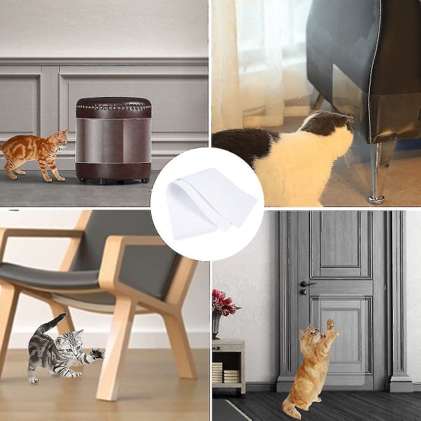 4 stk. Kløe-puter for katter - Selvklebende - Kløe-beskyttelse for katt og hund - Møbelbeskytter