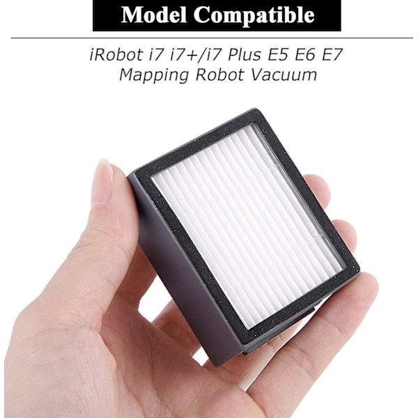 18 Filter-udskiftninger til iRobot Roomba E og I-serien E5(5150) E6(6198) I3(3150) I3+(3550) I6+(6550) I7(7150) I7+(7550) Robotstøvsugere