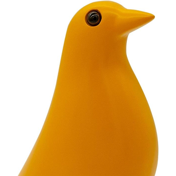 Hemdekor i mitten av århundradet, husfågel, prydnad för kontor och hem, duvfigur för skrivbord, konstduvegåvor, replikskulptur (gul)