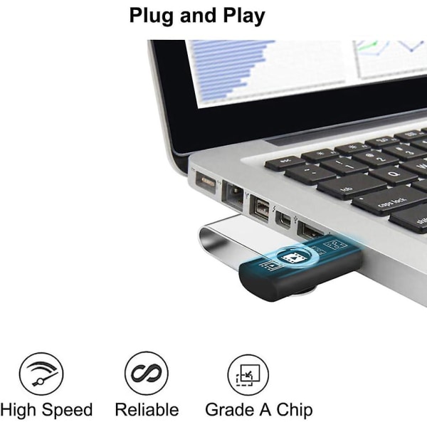 1 Gt USB Flash Drive 10 Pack, Premium USB 2.0 Classic kääntyvä USB 1 Gt Flash Drive Pen Drive Memory Stick Thumb Drive Bulk Jump Drive -asema