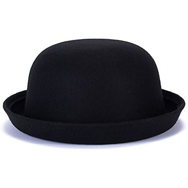 Miesten ja naisten villainen rullattu reuna fedora bowler derby bow cloche hattu