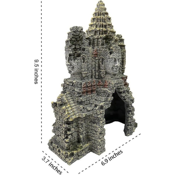 Stor Buddha-statue for fiskebolle - Fiskebolle-ornament med hull for Betta-fisk