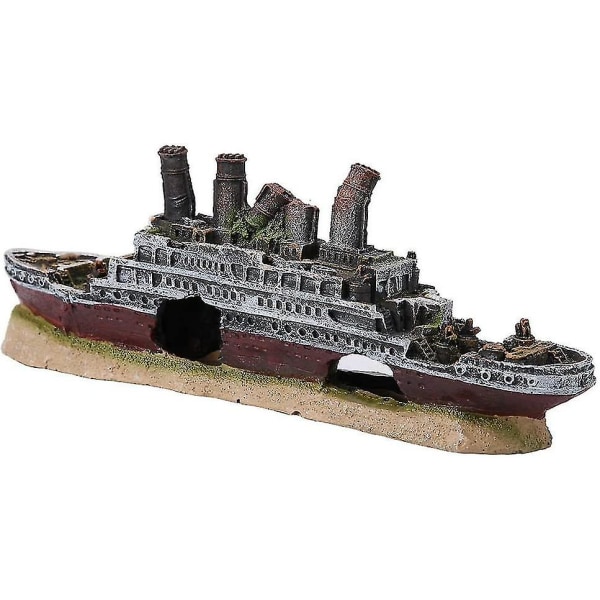 Titanic Akvariumdekorasjon - Titanic Forliste Skip Vrak Skip Båt Akvariumdekorasjon Ornament