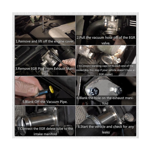 Aluminium Egr Delete Kit / Egr Removal Kit Blanking Bypass Kompatibel med E46 318d 320d 330d 330xd 3