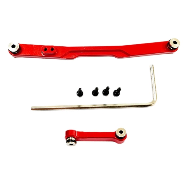 Metallstyrestang for Axial Scx24 1:24 Fjernstyrt bilreservedel - Rød  Rød
